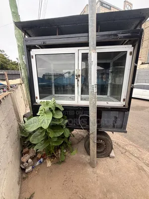 Glass Sieve Container on a Movable Truck