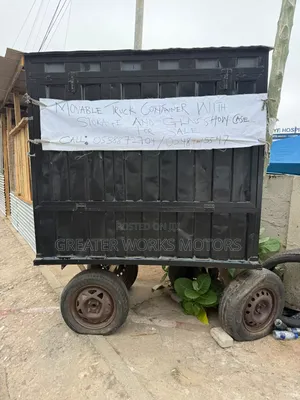 Glass Sieve Container on a Movable Truck