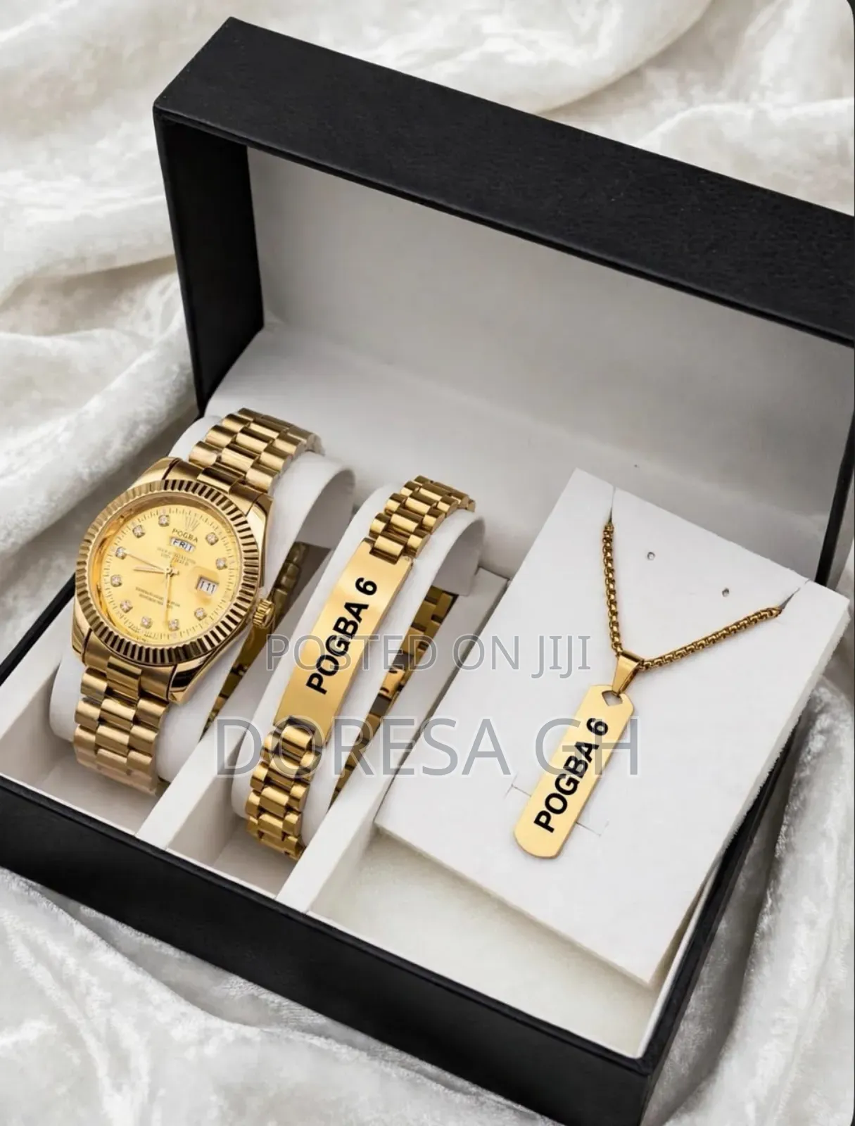 Customised Jewellery Set for Him – Watch, Bracelet & Necklace