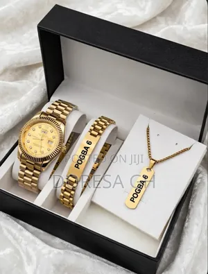 Customised Jewellery Set for Him – Watch, Bracelet & Necklace