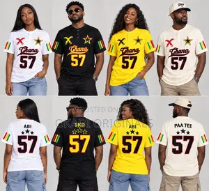 Ghana 57 Heritage Jersey T-Shirts – Unisex, 4 Colours