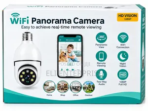 1080P WiFi Panorama Light Bulb Security Camera