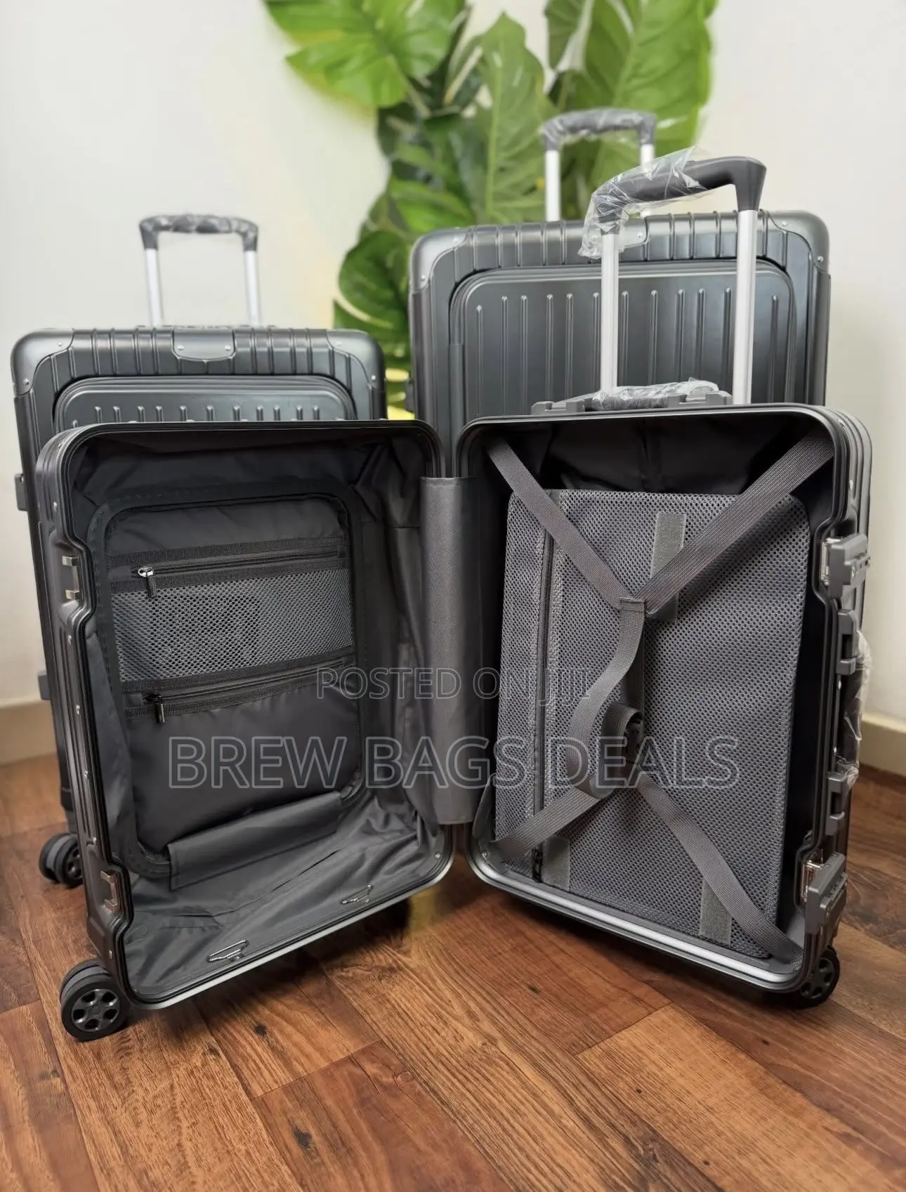 Premium Goodpartner 3set Zipless Aluminum and Front Zip Traveling Bag.