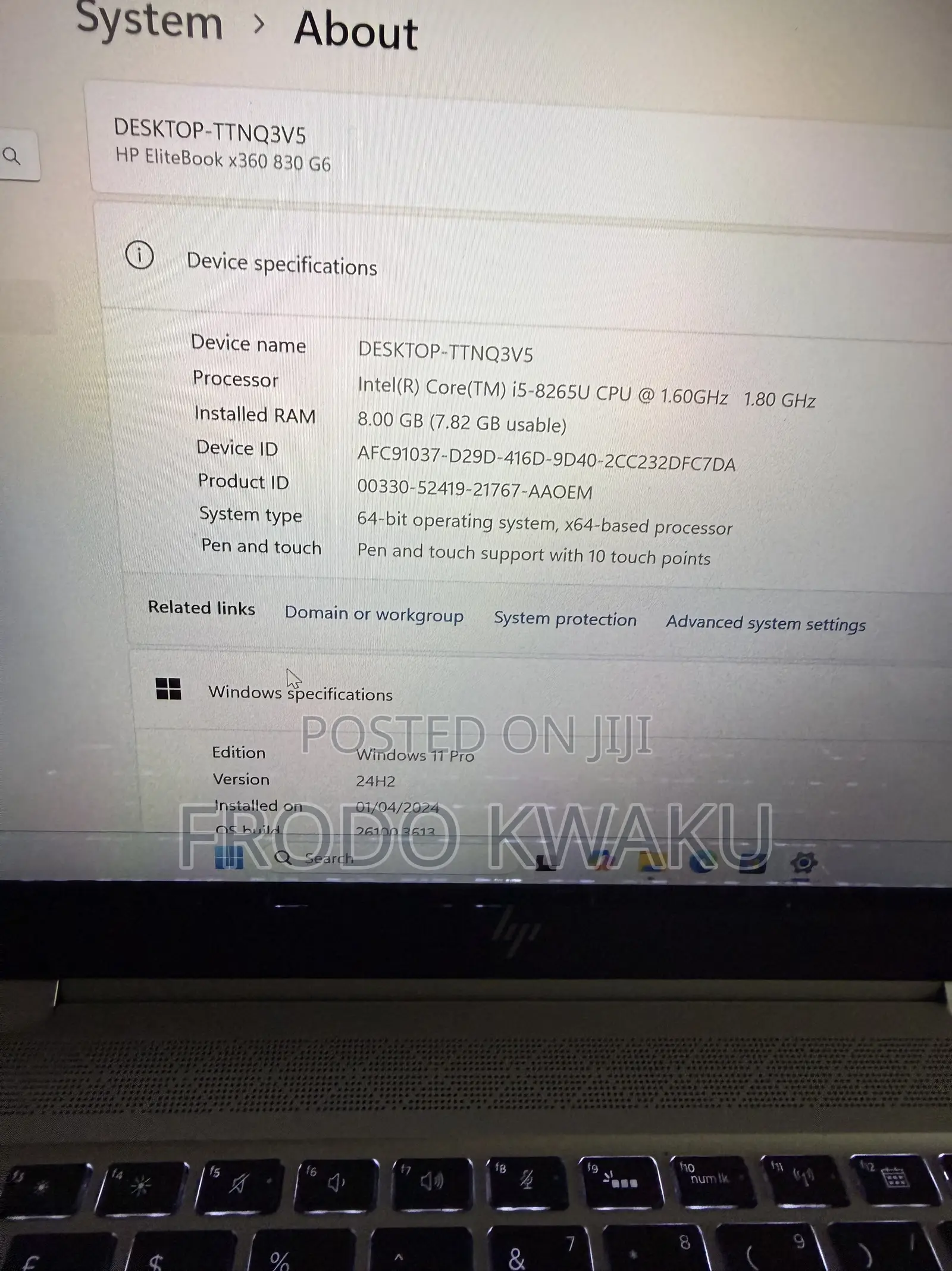 New Laptop HP EliteBook 830 G6 8GB Intel Core i5 SSD 256GB
