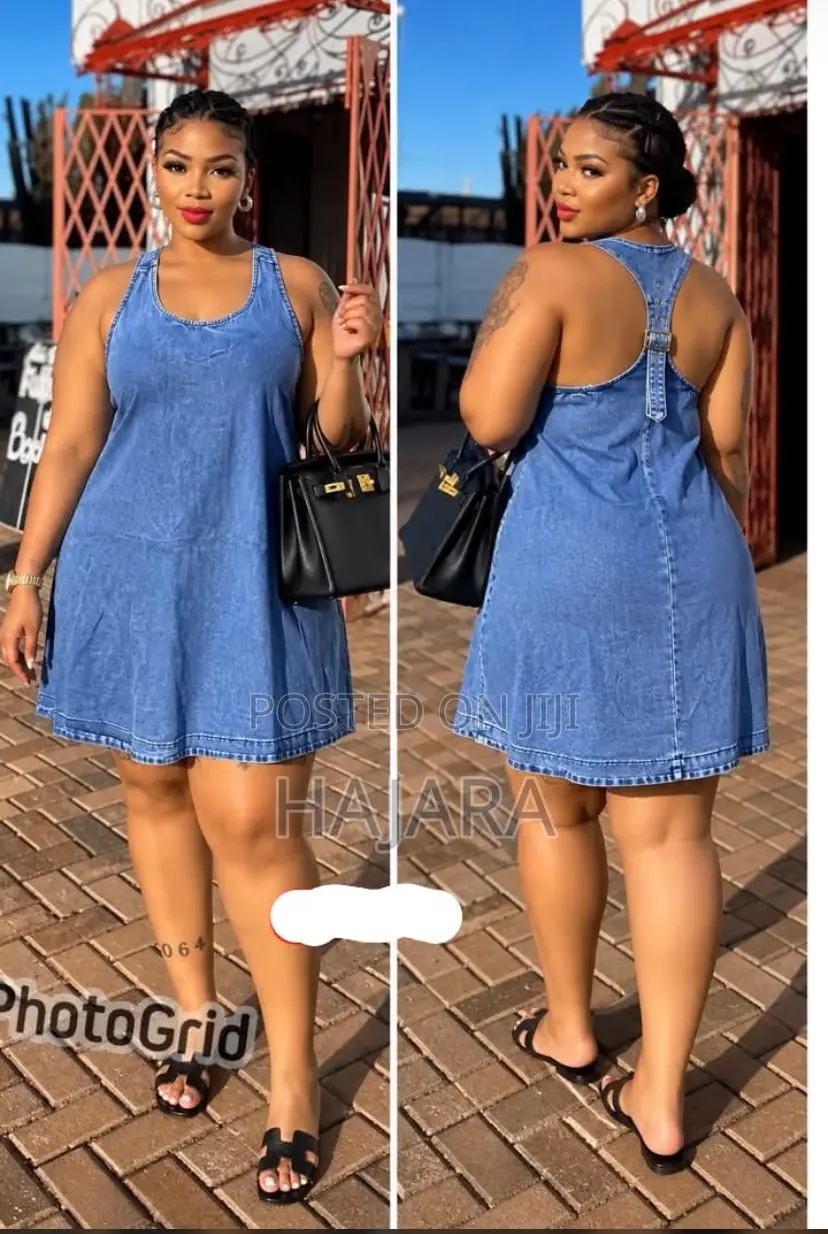 Chic Backless Denim Sundress