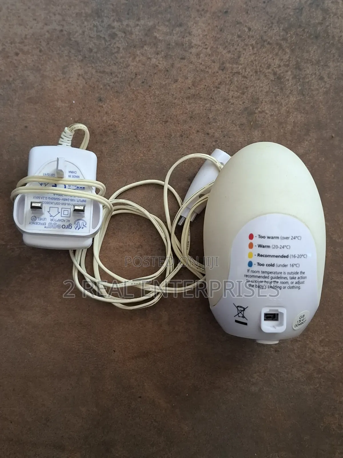Gro Egg Baby Room Thermometer Digital Colour Changing White