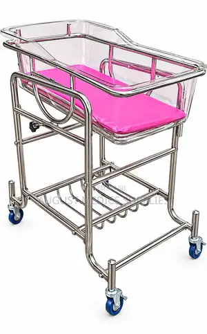 Stainless Steel Baby Bassinet Trolley