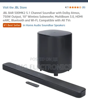 JBL BAR 500MK2 5.1 Channel Soundbar