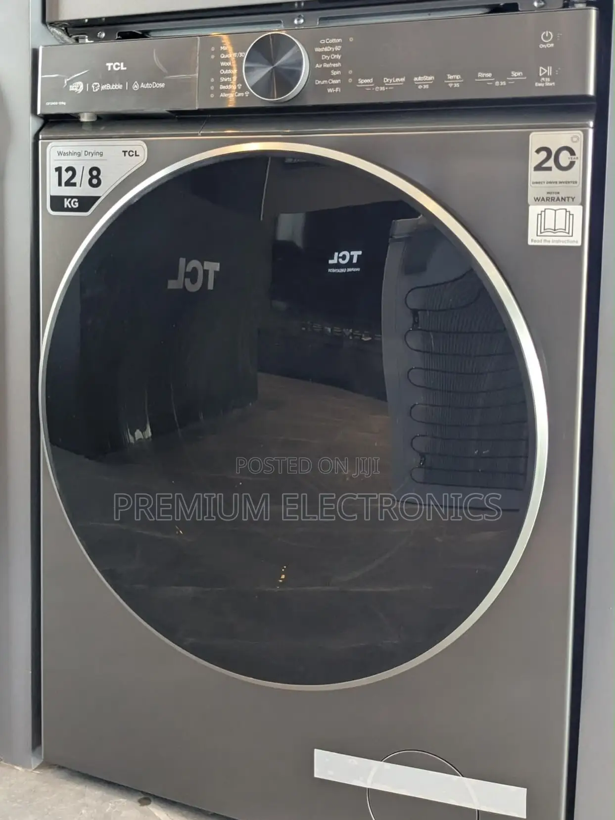 TCL 12kg/8kg Washer & Dryer Combo C512WDG Smart DD Motor