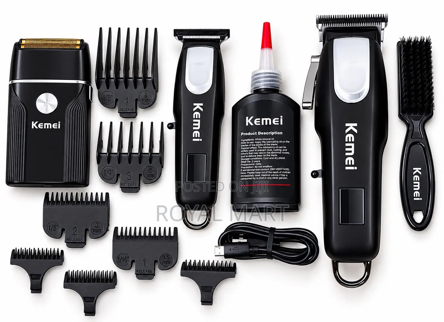 Kemei 3-in-1 Rechargeable Grooming Kits