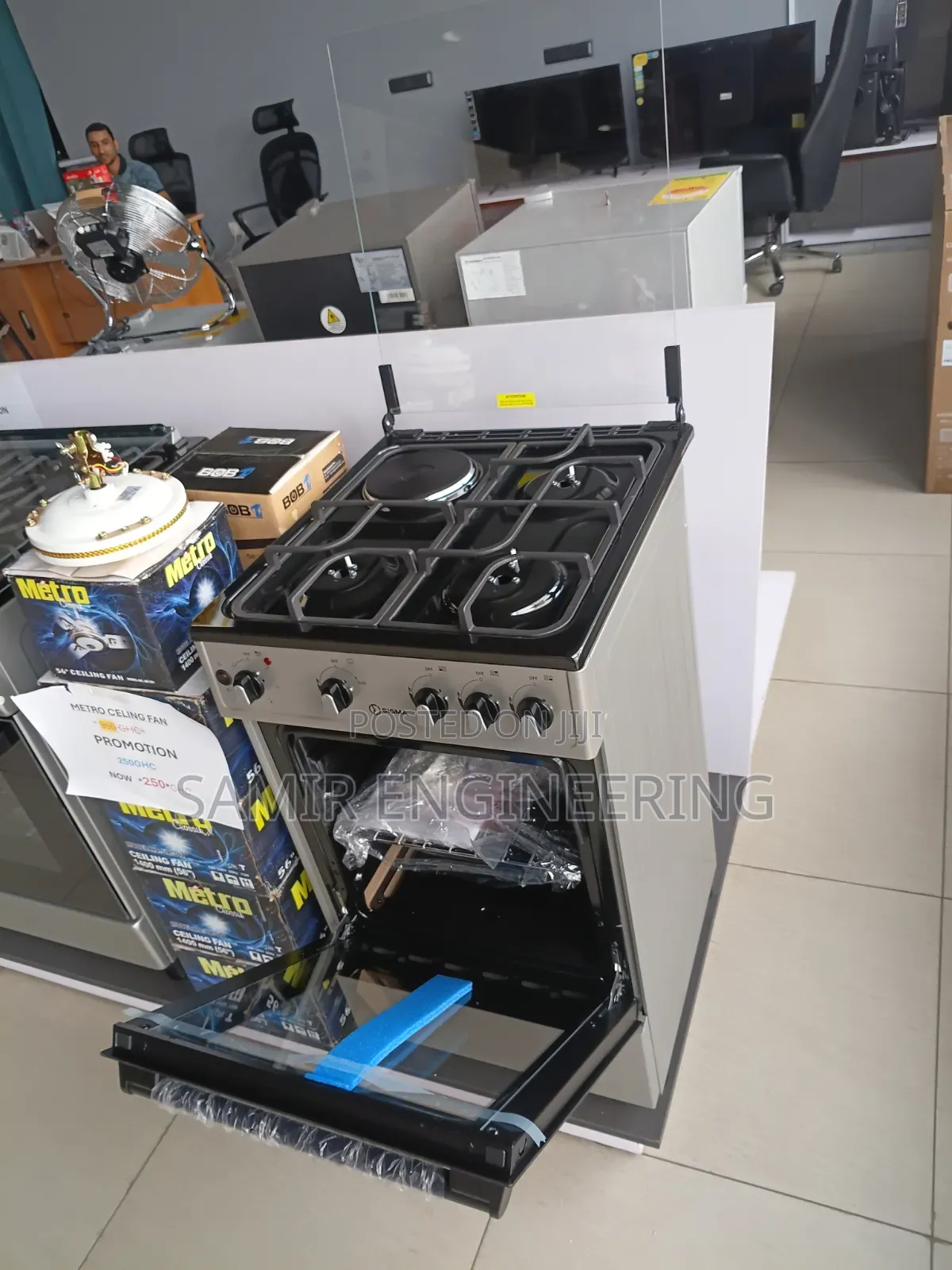 Sigma 4-Burner Hybrid Cooker 3 Gas + 1 Electric Oven & Grill | 50x55cm