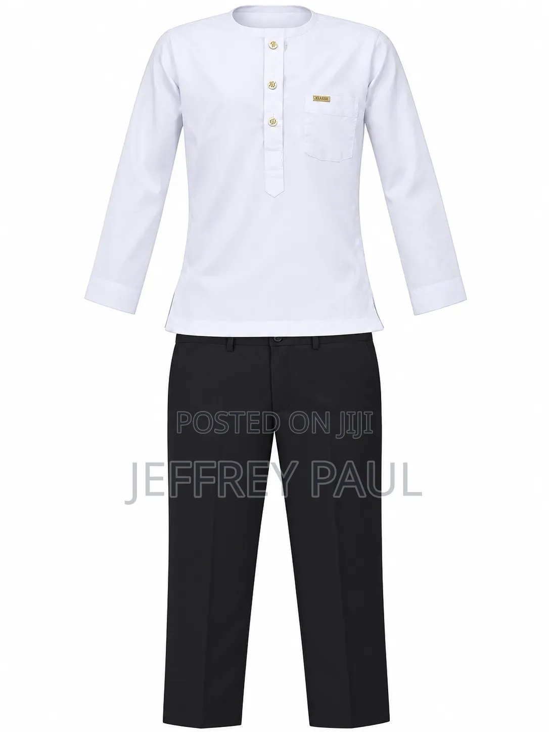 Luxury Clothing White on Black
