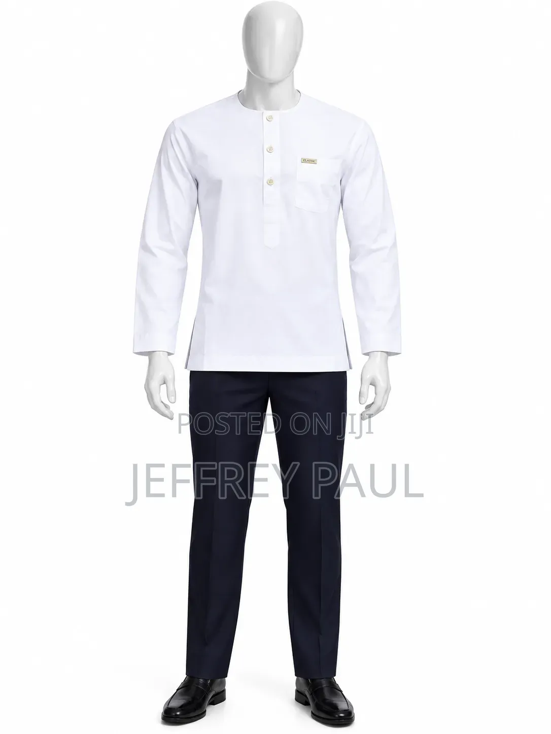 Luxury Clothing White on Black