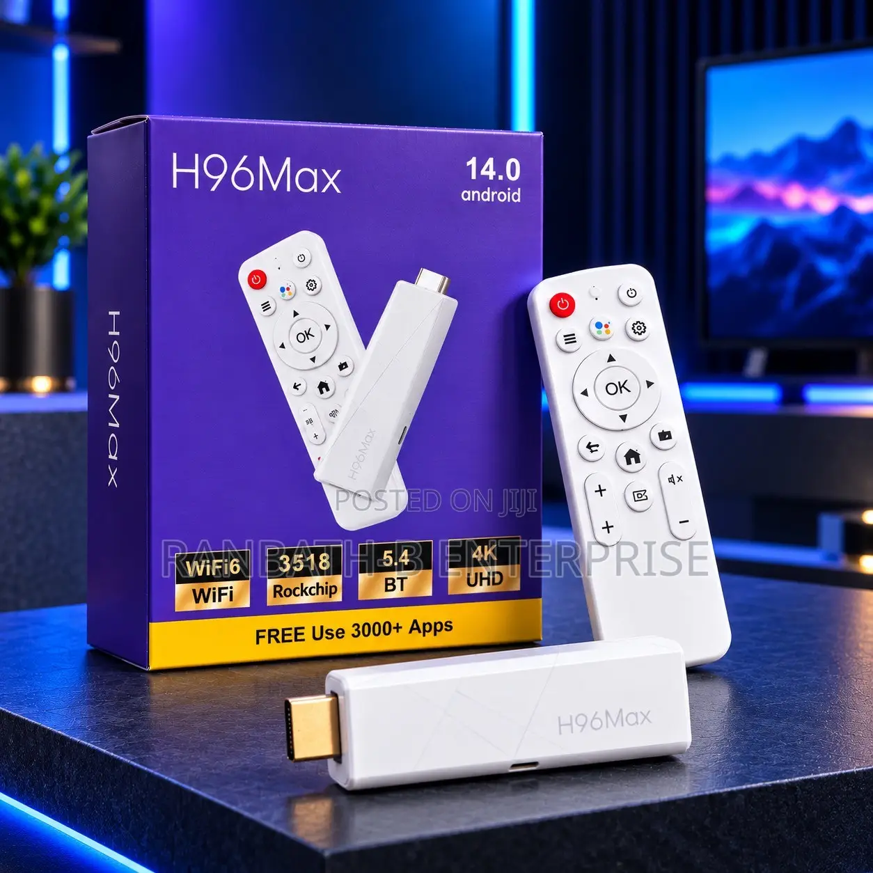H96Max Android 14.0 TV Stick | 4K UHD | WiFi 6