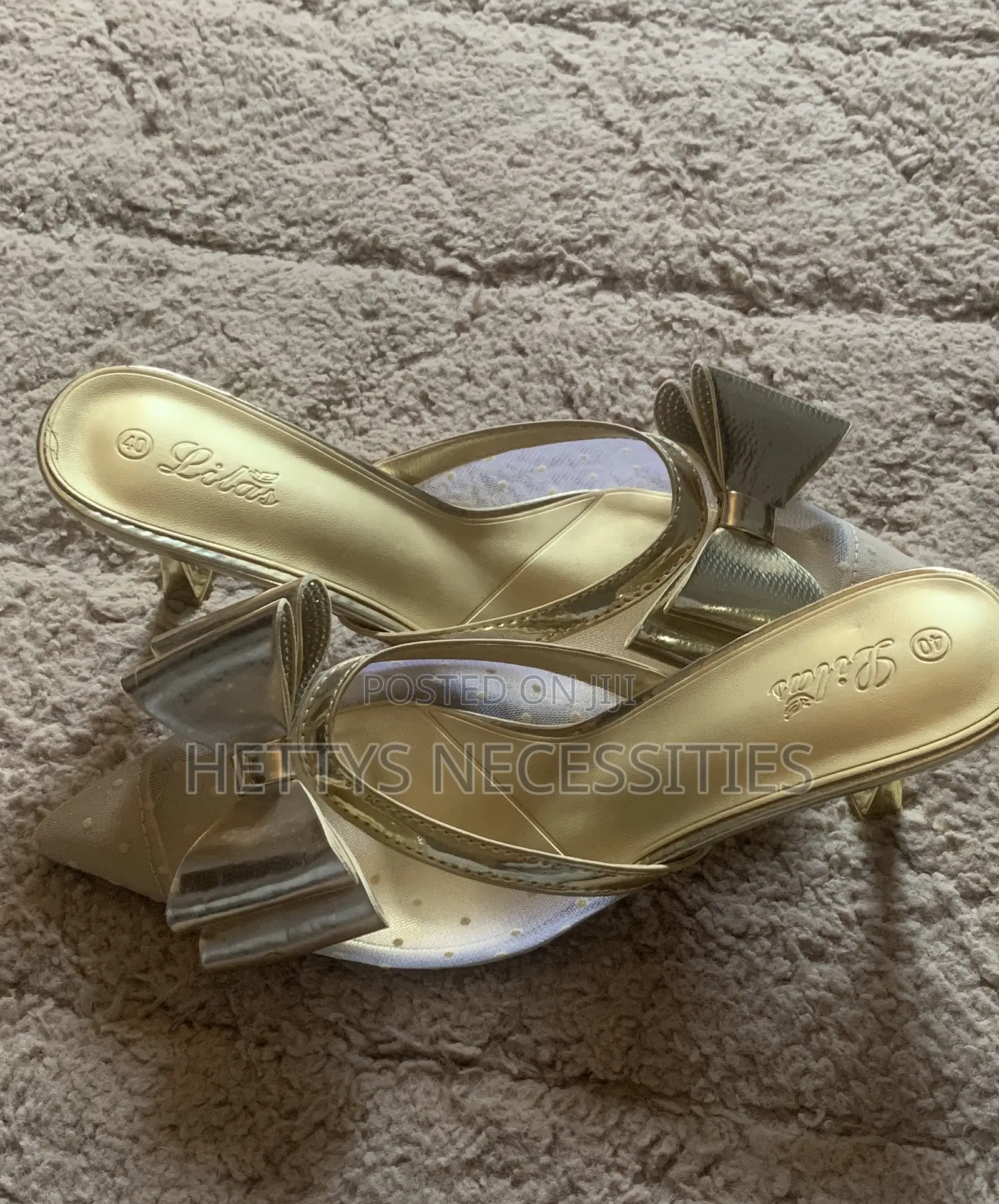 Gold Kitten Heels