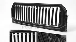 Glossy Black Badgeless Vertical Fence Front Grille