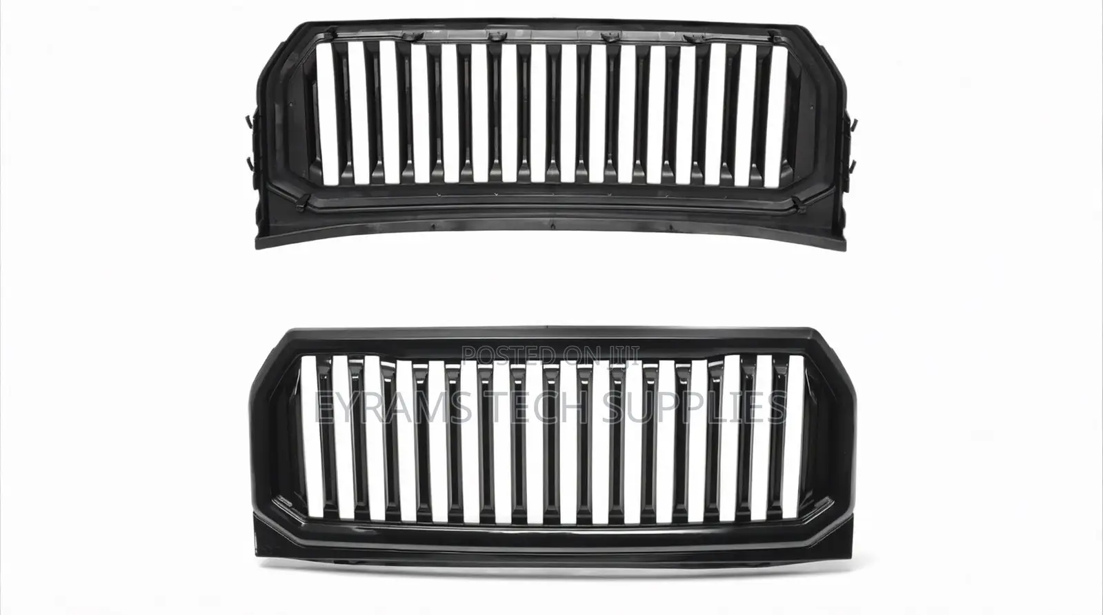 Glossy Black Badgeless Vertical Fence Front Grille