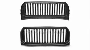Glossy Black Badgeless Vertical Fence Front Grille