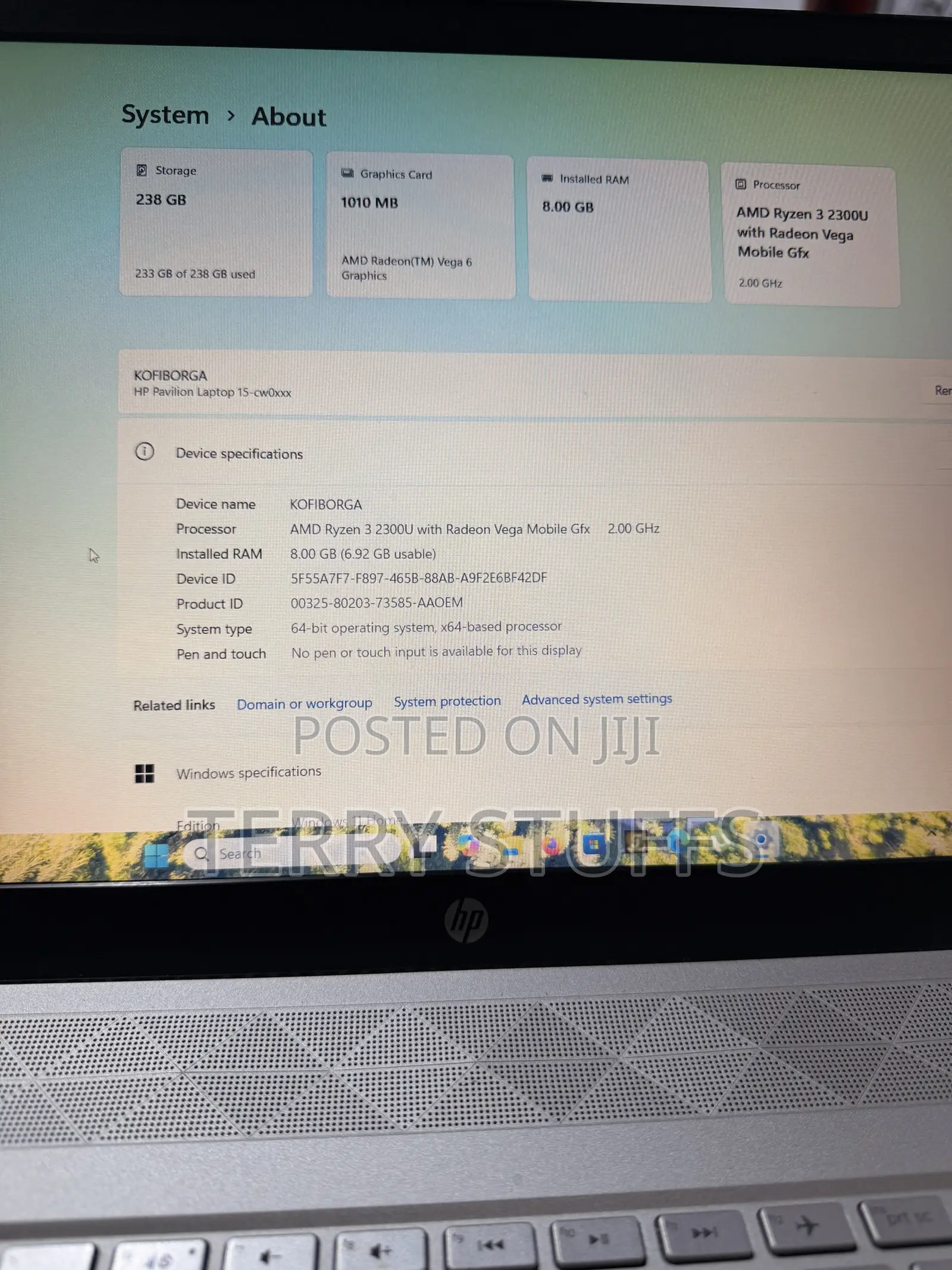 Laptop HP Pavilion 15 8GB AMD Ryzen 3 eMMC 128GB