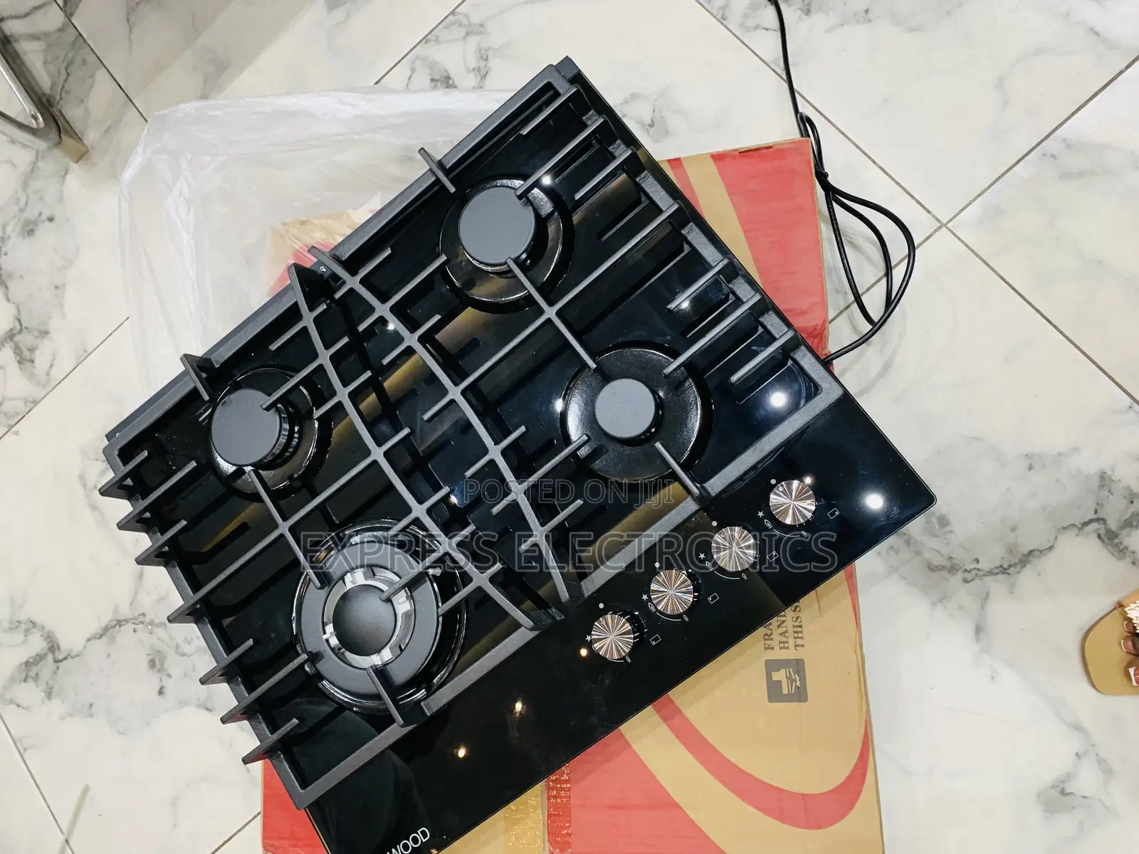 Amazing  Deals Kenwood Gas Cooker Built in 4burner 60cm Black