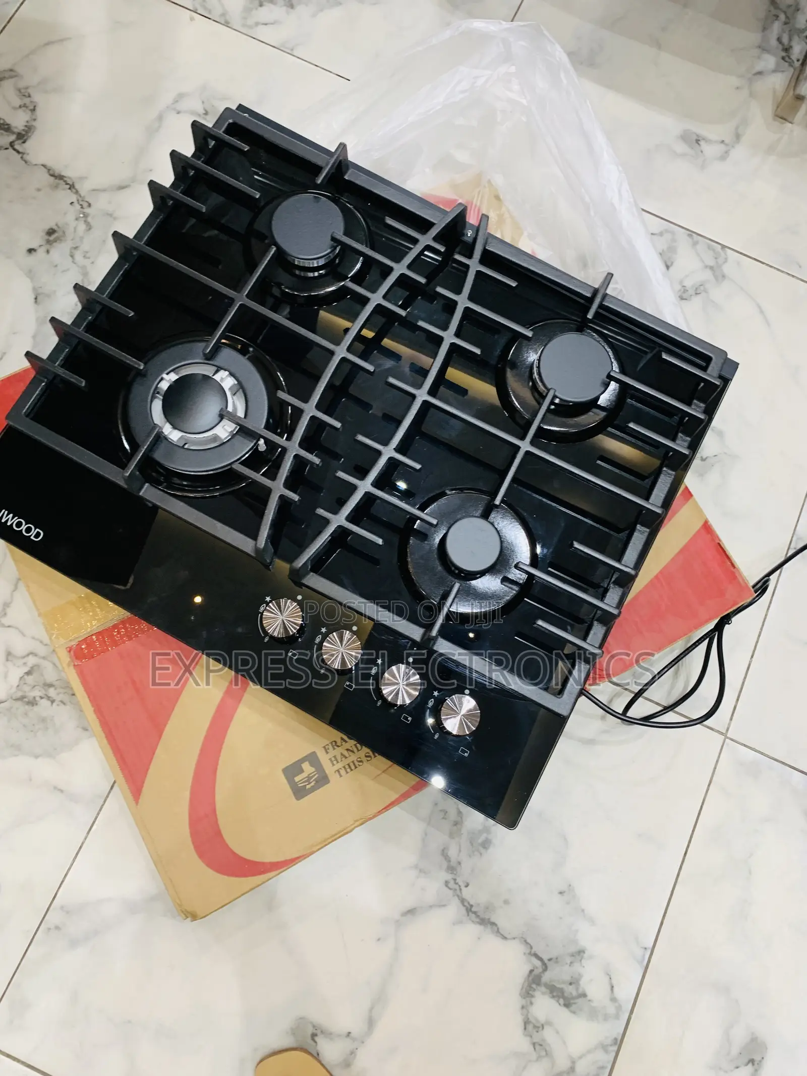 Text Us for Kenwood Gas Built in 4burner Cooker Black