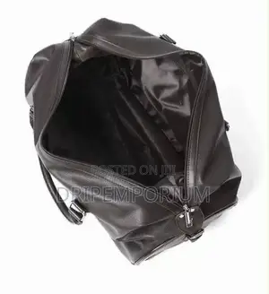 Leather Trolley Duffle Bag