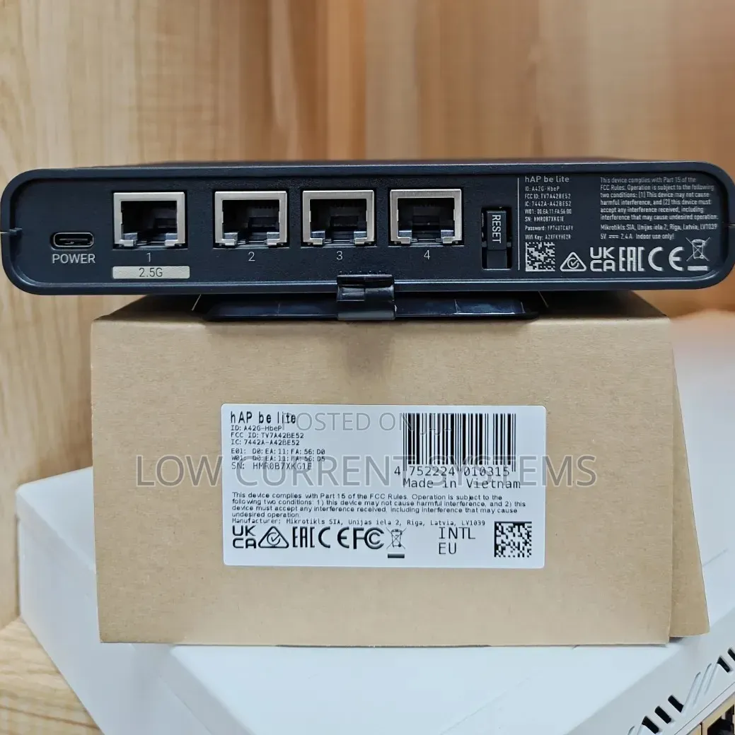 Mikrotik WiFi 7 Router Board 512mb HAP Be Lite New 2026