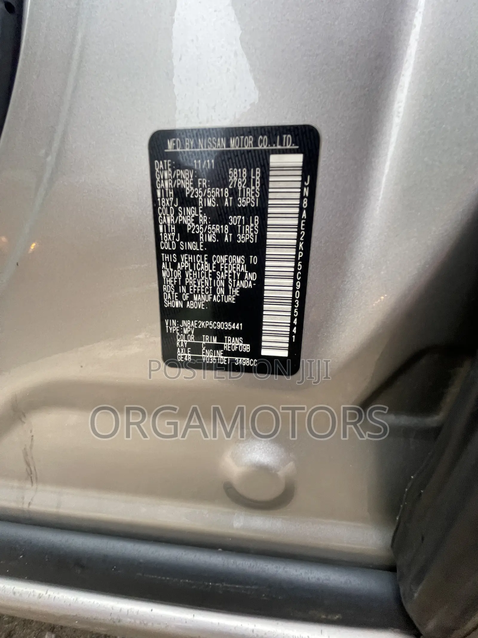 Nissan Quest SL 2011 Beige