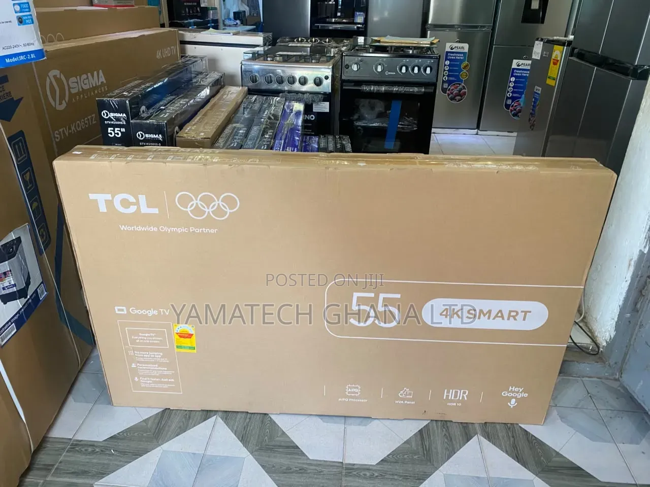 TCL 55 Smart Google TV With Voice Control Remote, Bluetooth, Wifi.