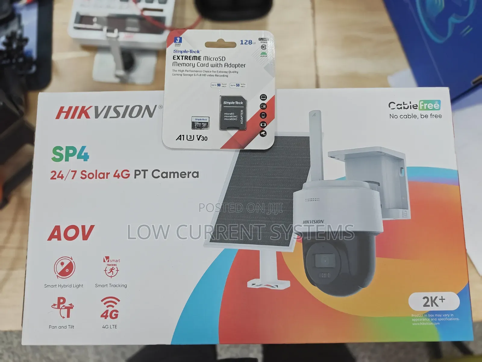 Hikvision SP4 Solar Camera 4mp Sim Card + Free SD Card 128GB
