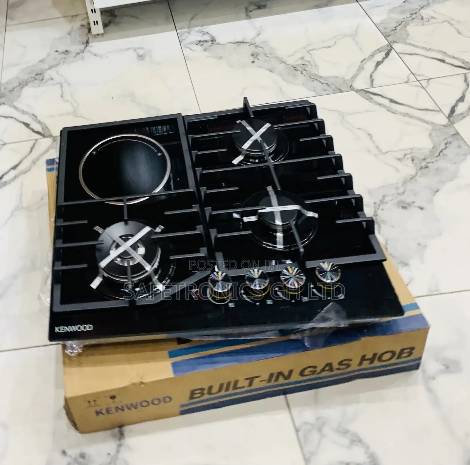 Purchase Sleek Black Inbuilt 1 Electric 3 Gas Hob