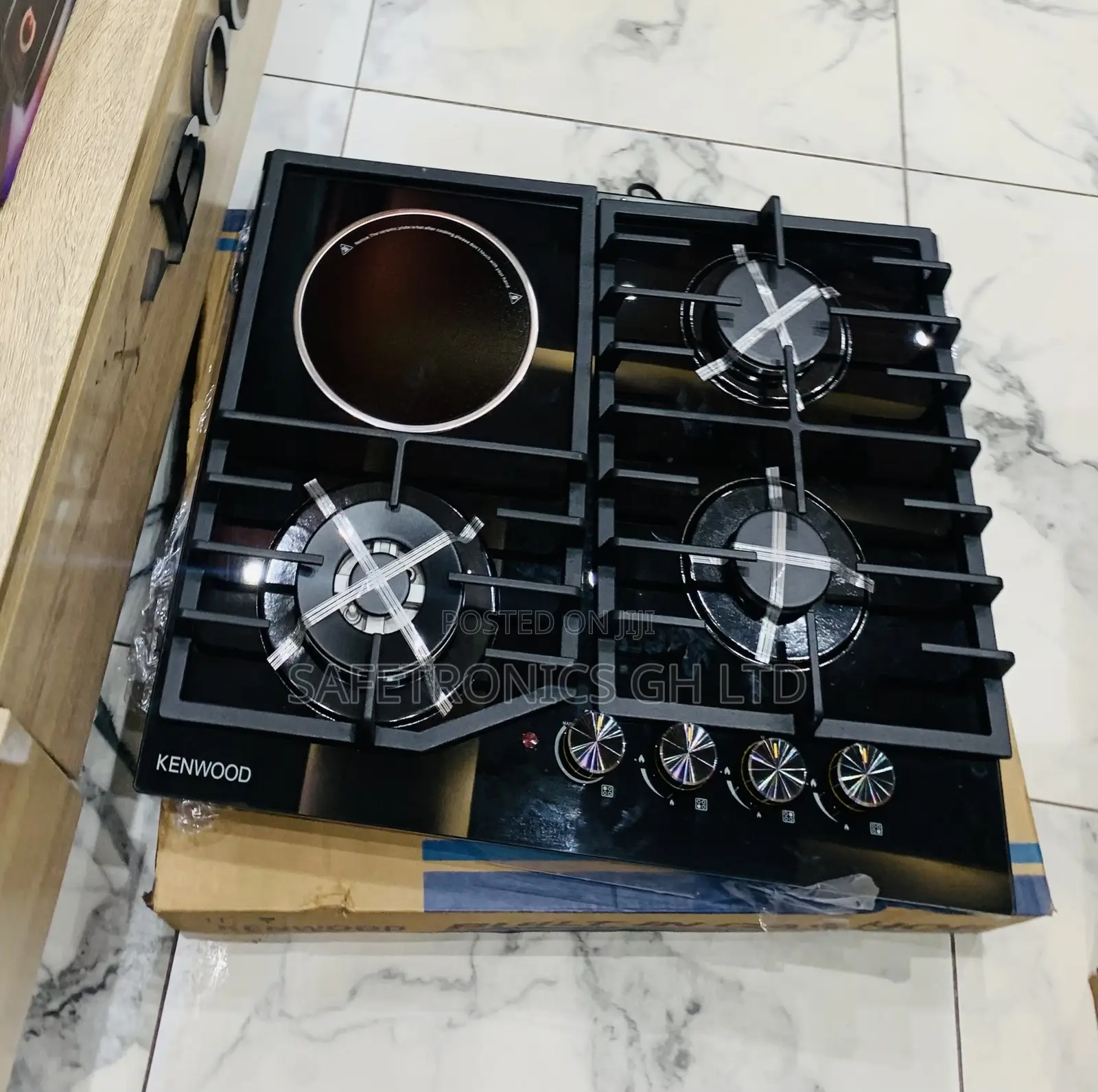 Purchase Sleek Black Inbuilt 1 Electric 3 Gas Hob