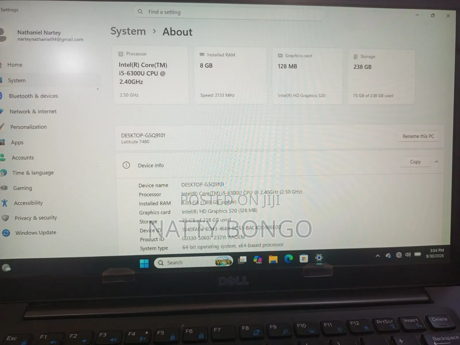 Laptop Dell Latitude 7480 8GB Intel Core i5 SSD 256GB