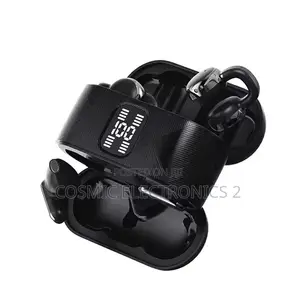 A0ZHENKAI Bluetooth 5.4 Open-Ear Clip-on Earbuds With LED Display