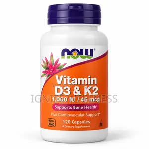 NOW Vitamin D3 & K2 1000 IU / 45mcg - 120 Capsules