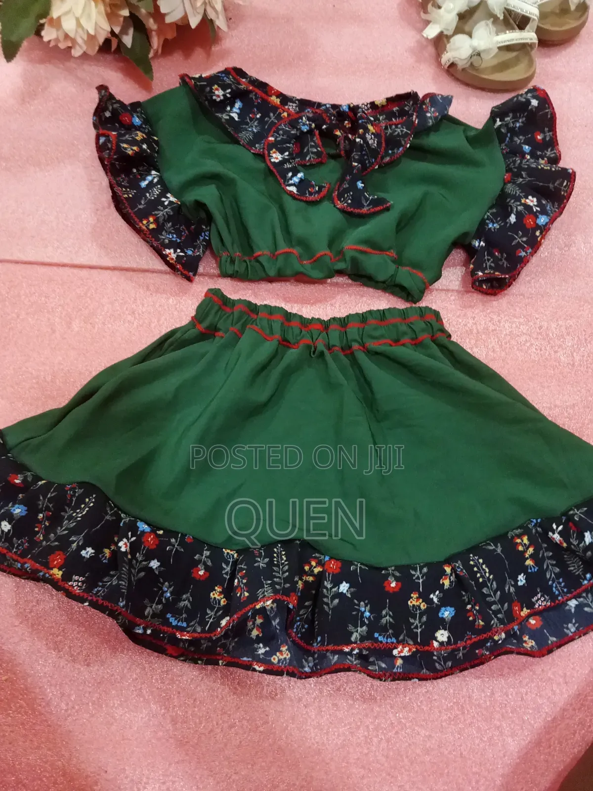 Girl Beautiful Two Pieces Club Top and Skirt
