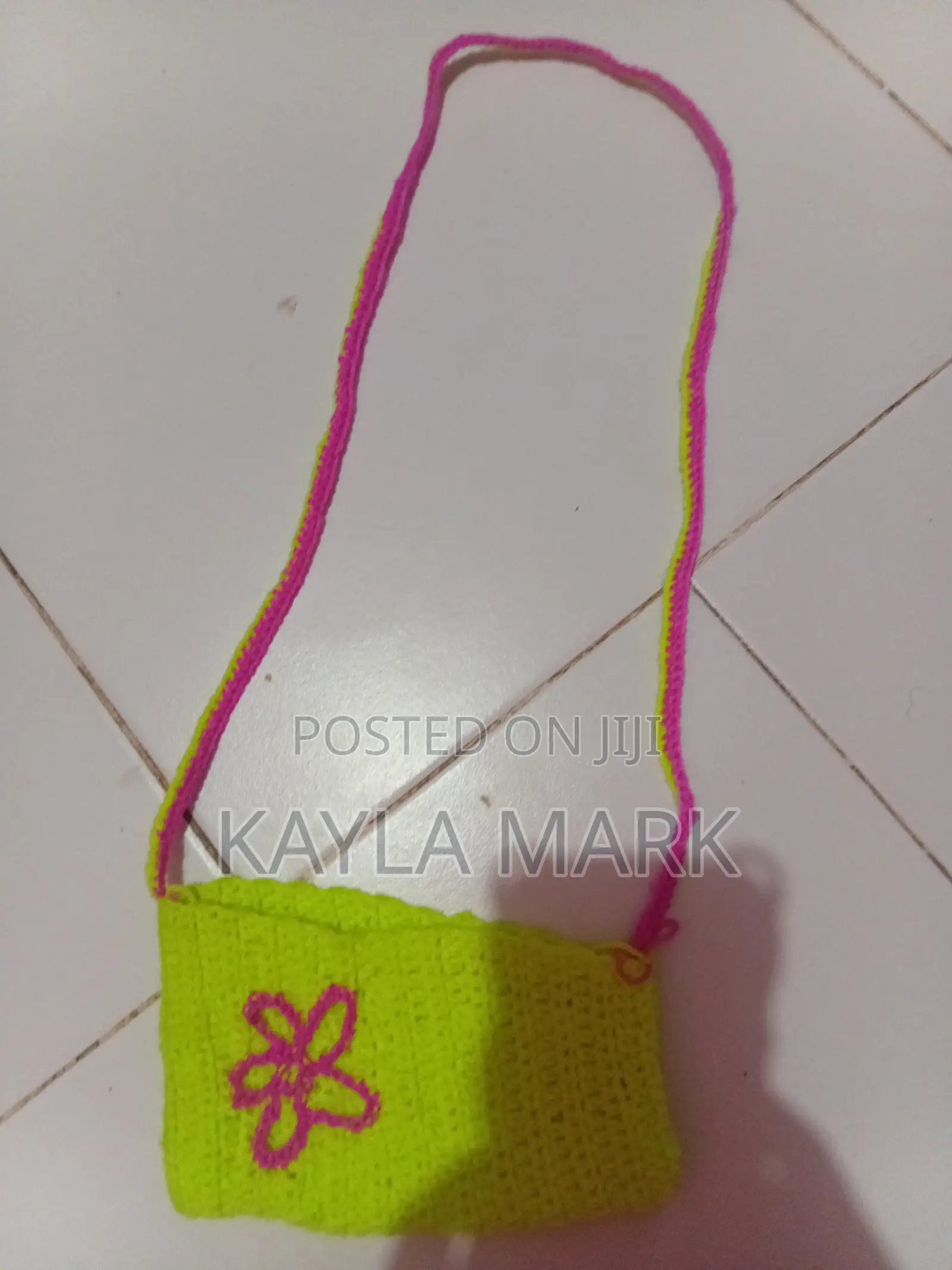 Nice Pink and Green Flower Bag