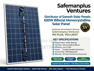 630w Bifacial Solar Panels