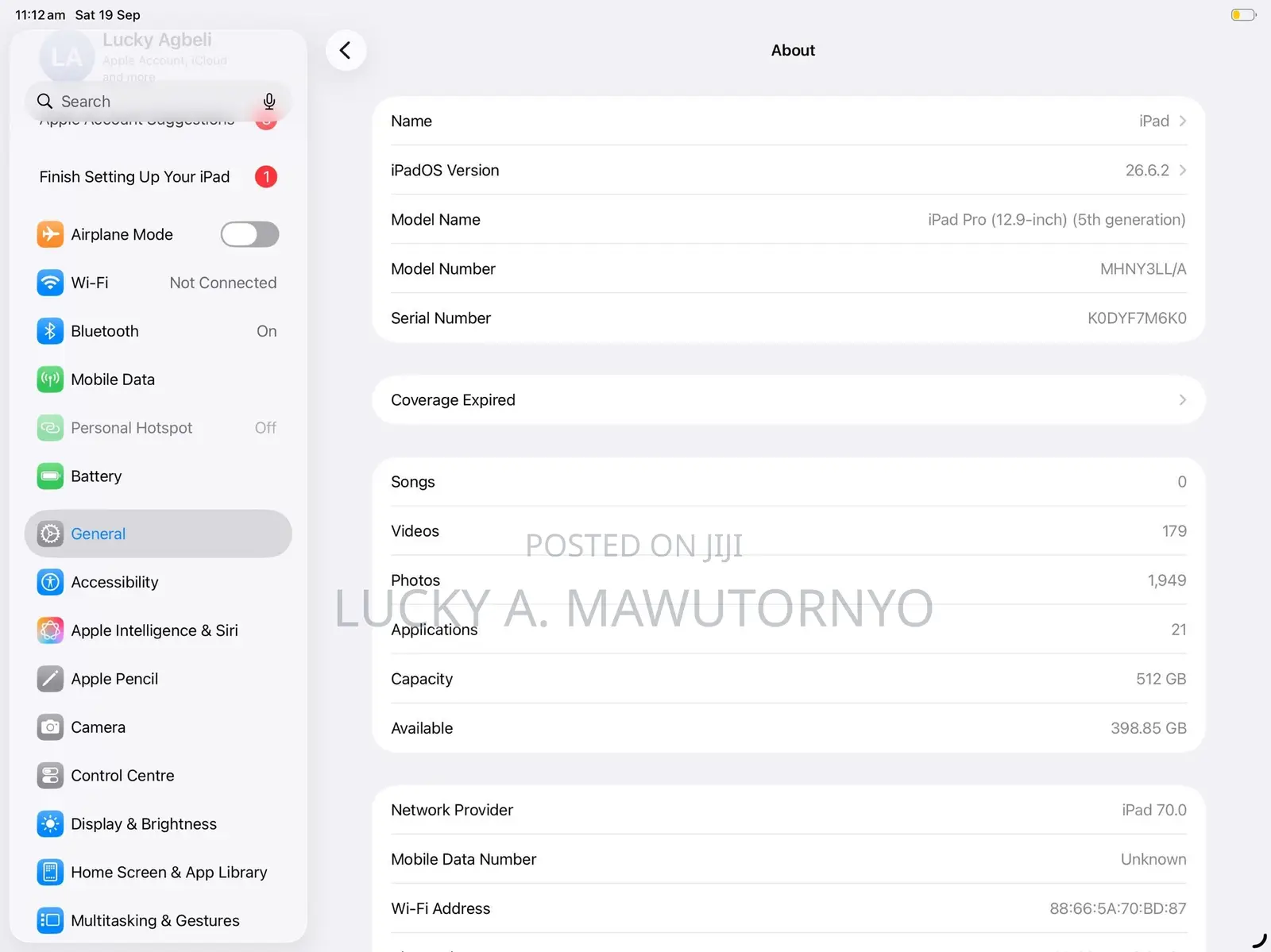 Apple iPad Pro 12.9 (2021) 512 GB Gray
