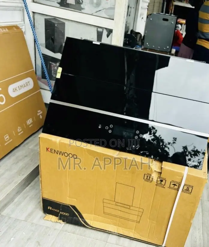 In Built Tempered Glass 90cm Heat Extractor(Black)