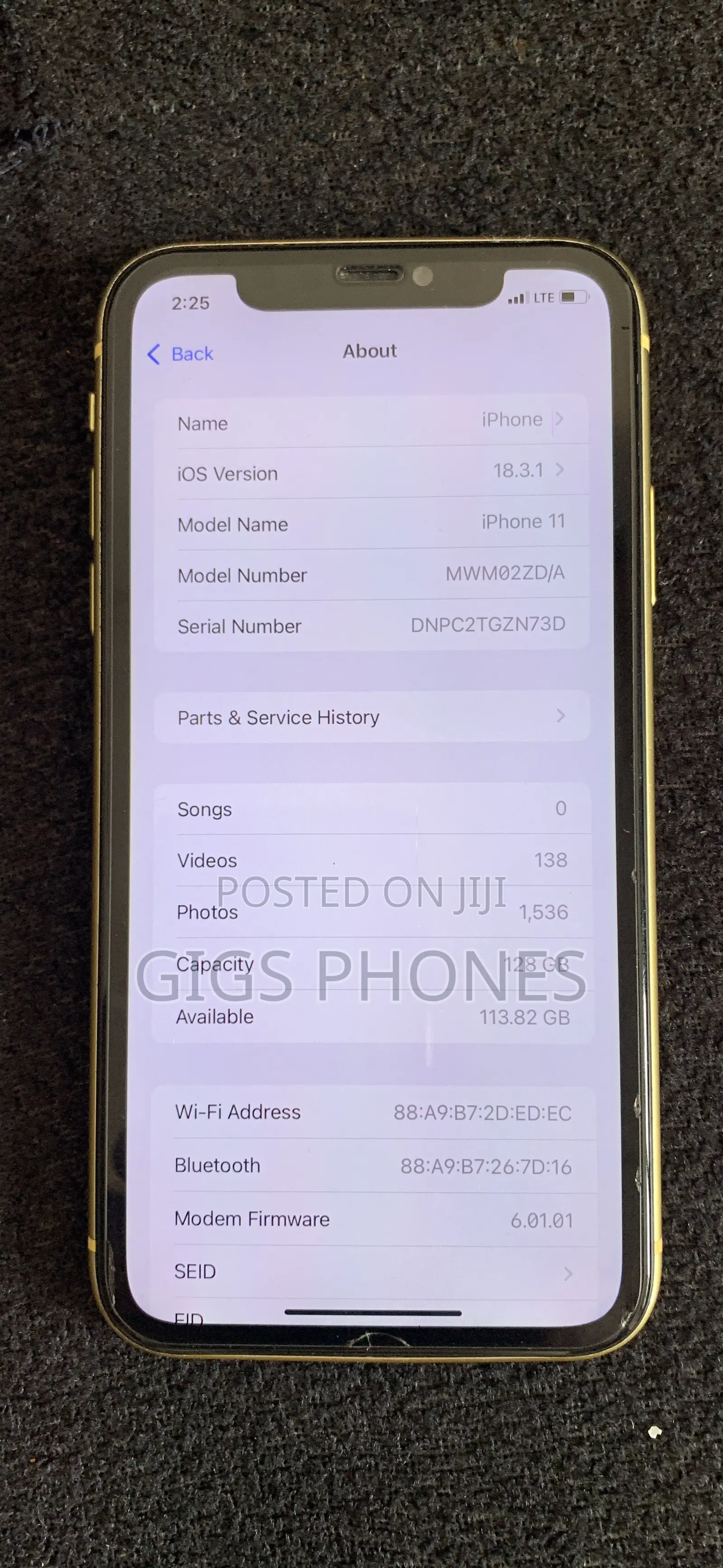 Apple iPhone 11 128 GB Yellow