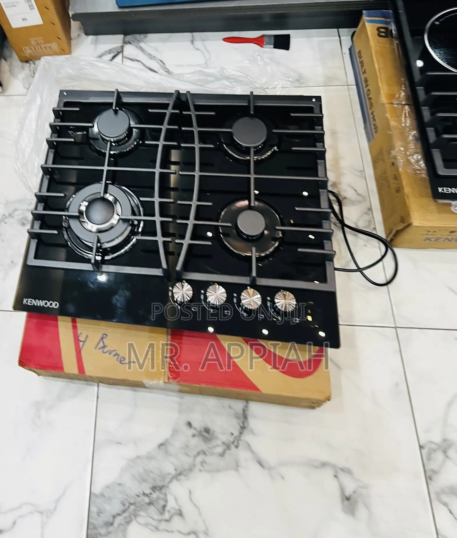 Affordable Kenwood Glass 4 Burner(Black)