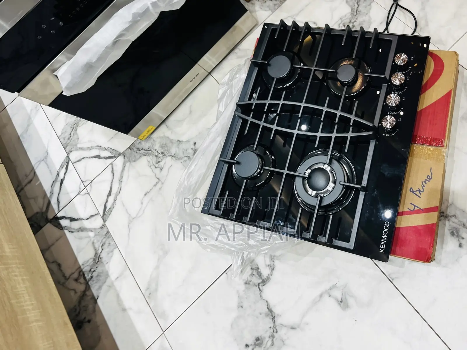 Kenwood 4 Gas Inbuilt Hob(Glass)Black