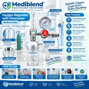 Oxygen Flow Meter Glass Type