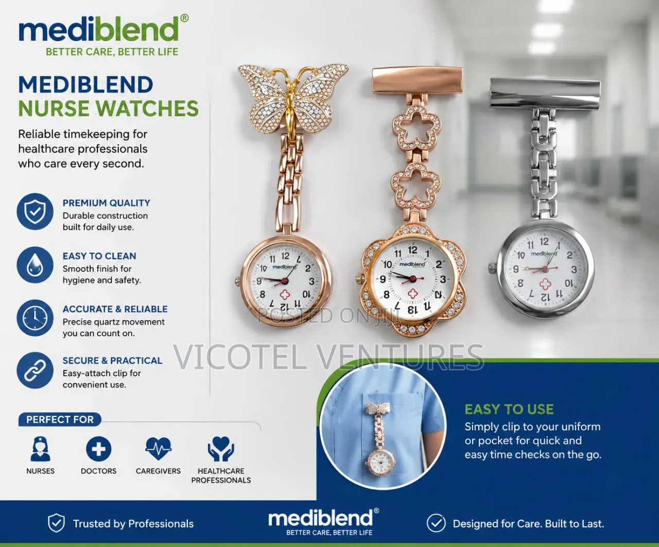 Stainless Breast Watch