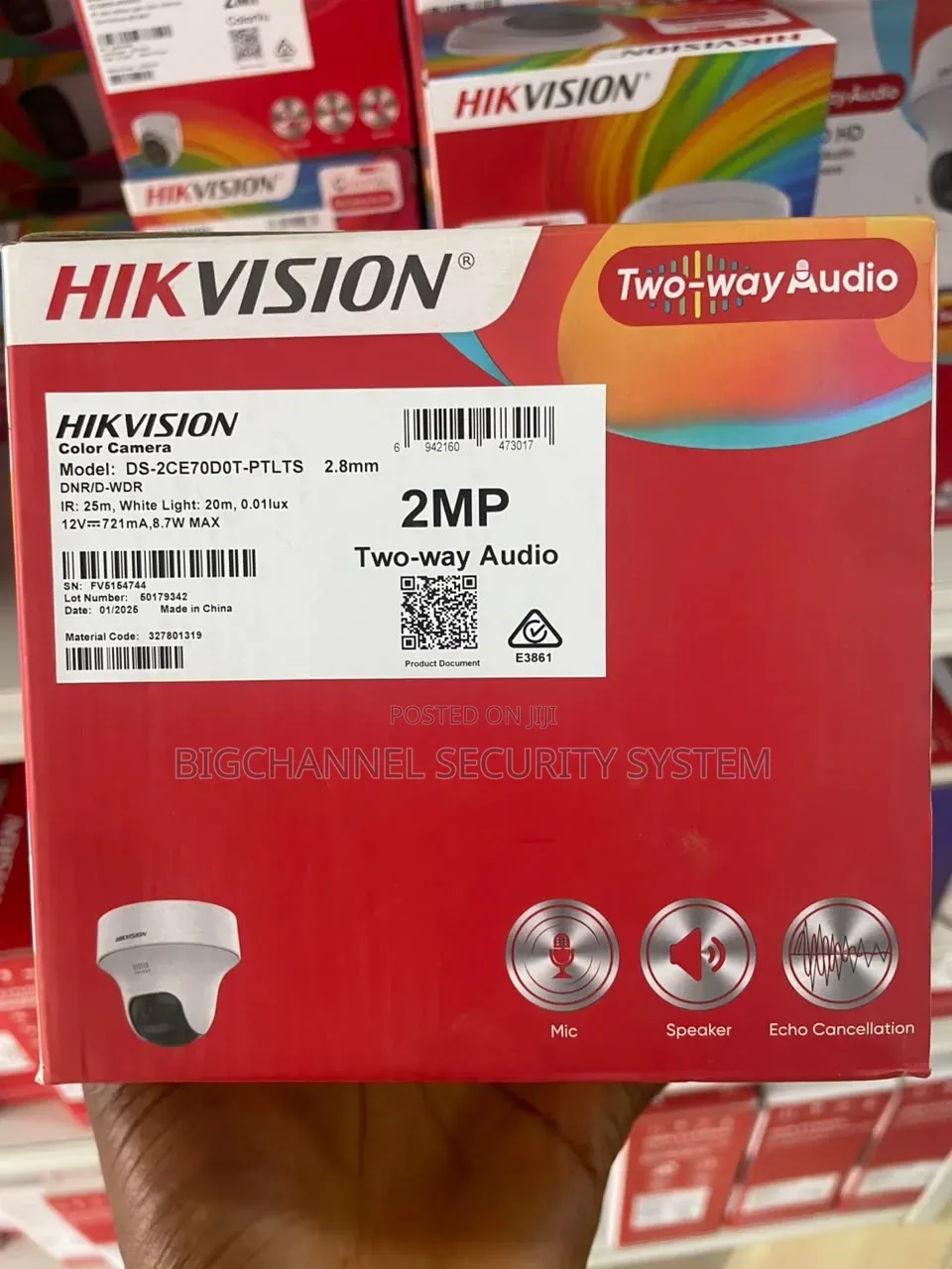 Hikvision 2mp 2way Audio Pt Camera Ds-2ce70dot-PTLTS