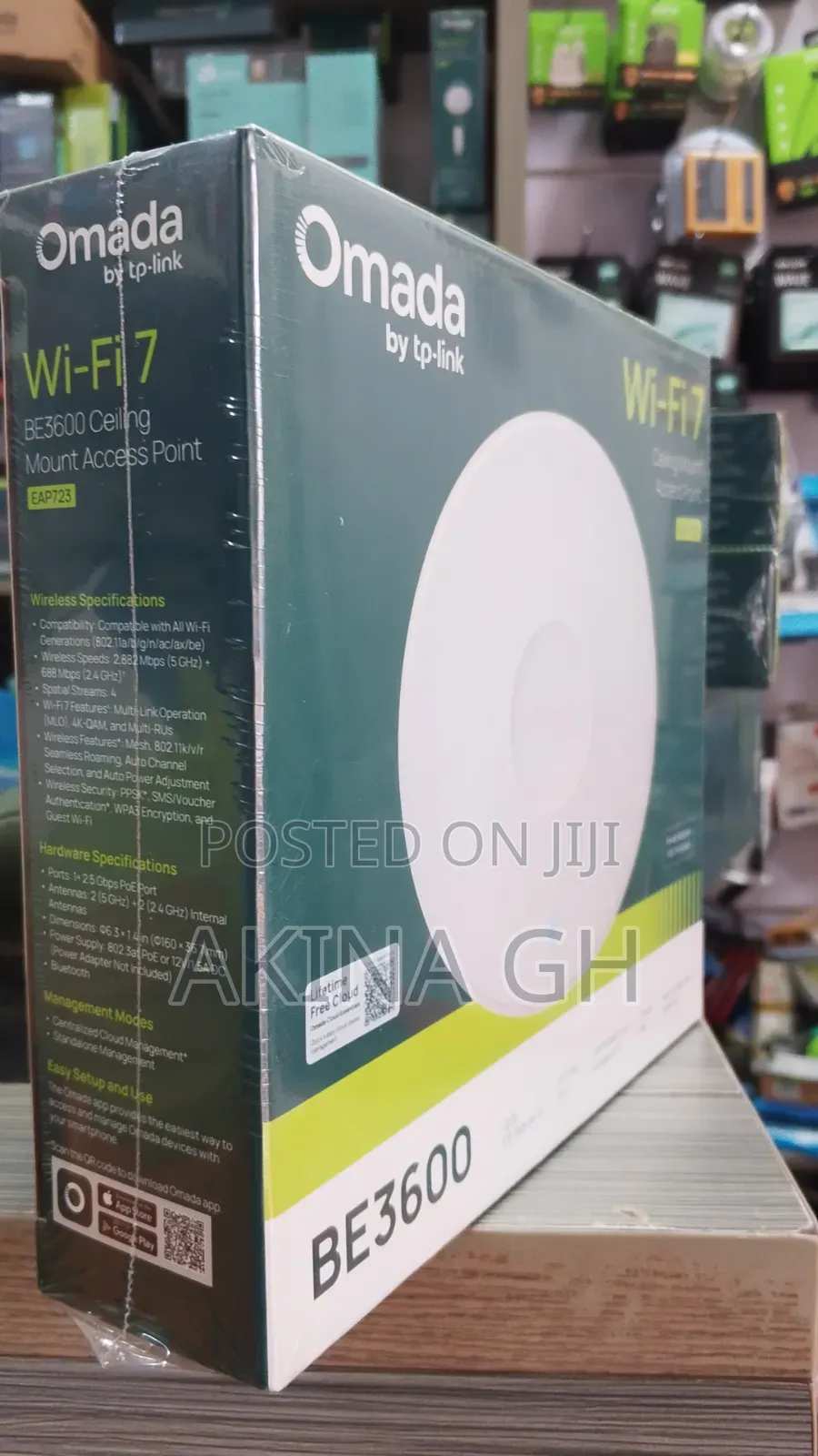 Tp Link Omada Wifi 7 BE3600 Ceiling Mount Access Point/Eap 723