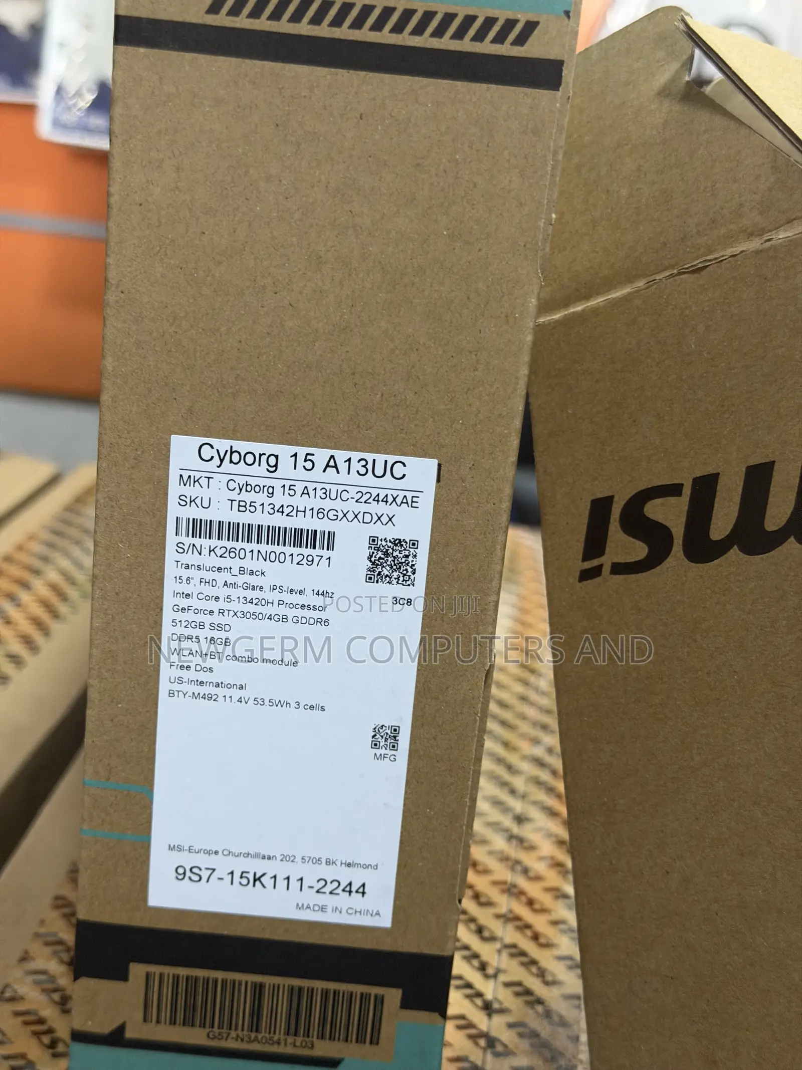 New Laptop MSI Cyborg 15 16GB Intel Core i5 SSD 512GB