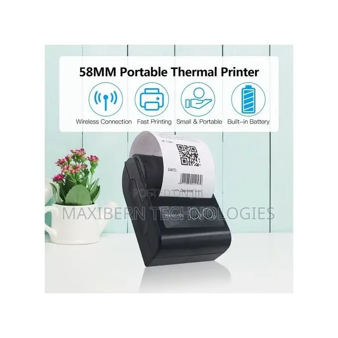 58mm Bluetooth Thermal Receipt Printer - Rechargeable