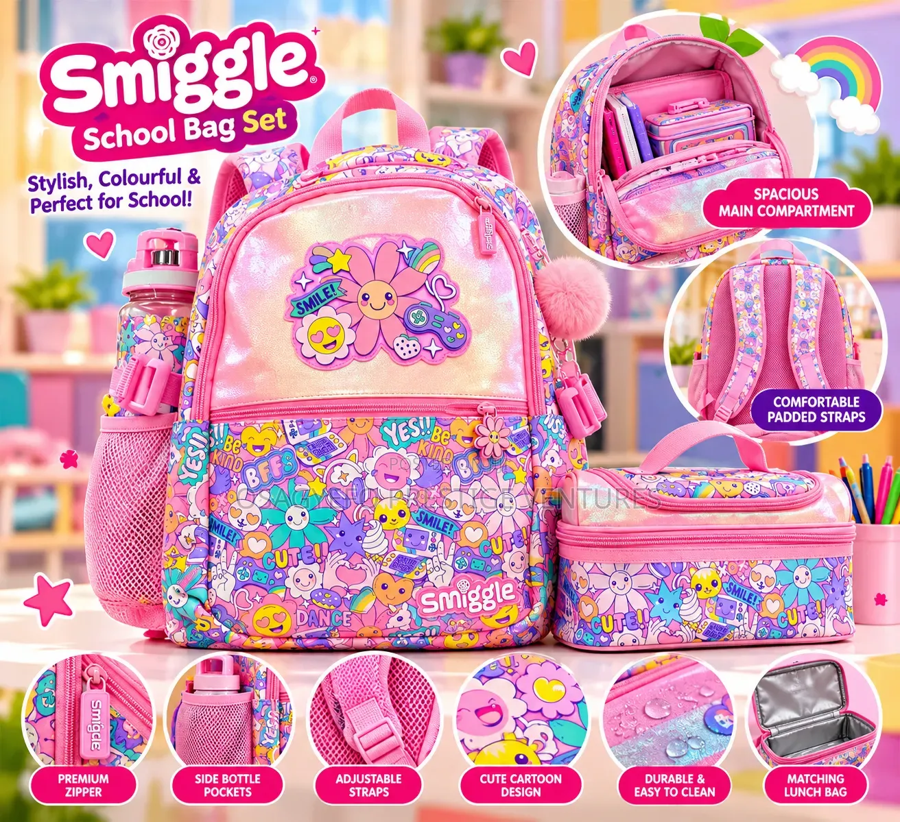 Smiggle School Bag Set